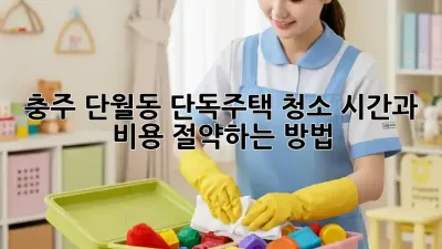충주 단월동 단독주택 청소, 시간과 비용 절약하는 방법!
